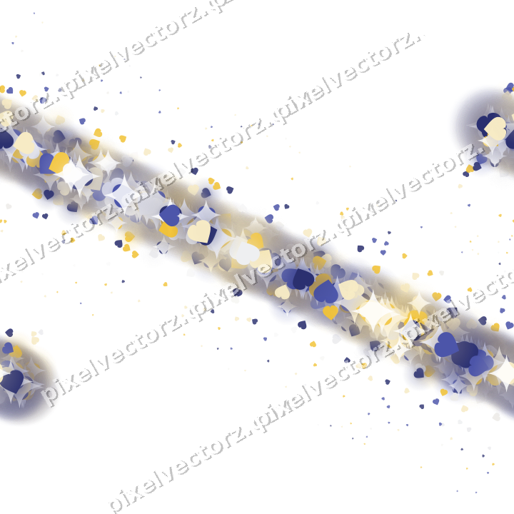 Nahtloses Glitzerband aus Herzen in Dunkelblau auf transparentem Grund