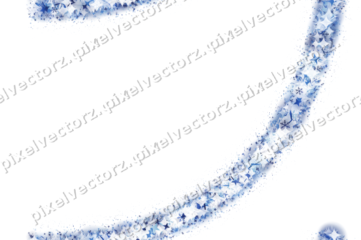 Nahtloser Glitzerbogen aus Sternen und Funken auf transparentem Grund