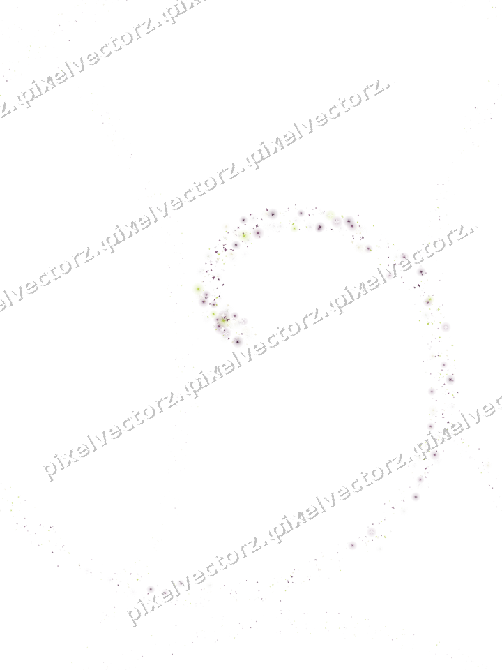 Nahtlose Glitzerspirale aus Sternen auf transparentem Grund
