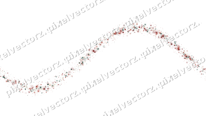 Nahtlose Glitzerwelle aus Herzen und Punkten auf transparentem Grund