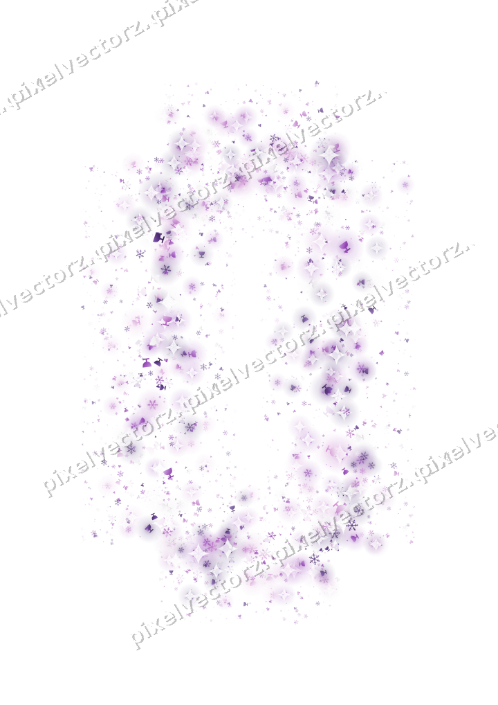 Nahtloser Glitzerrahmen in Violett auf transparentem Grund