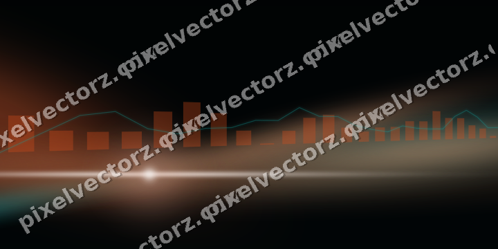 Leuchtender Neon Diagramm Hintergrund in Orange und Petrol