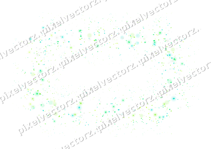 Nahtloser Glitzerrahmen aus Sternen und Blüten auf transparentem Grund