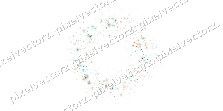 Nahtloser Glitzerkranz aus Splittern in Orange auf transparentem Grund