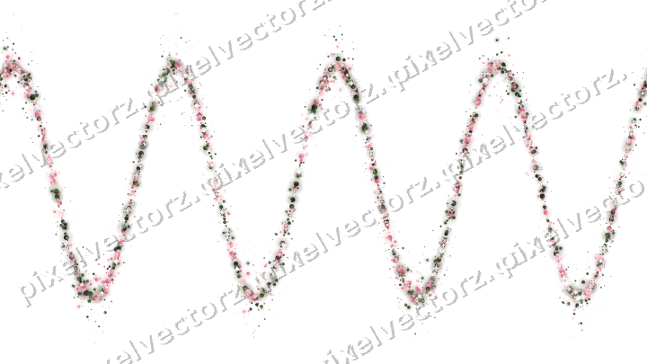 Nahtlose Glitzerwelle aus Punkten in Rosa auf transparentem Grund