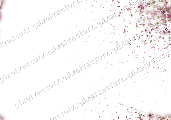Nahtloser Glitzerfächer aus Herzen und Ringen auf transparentem Grund