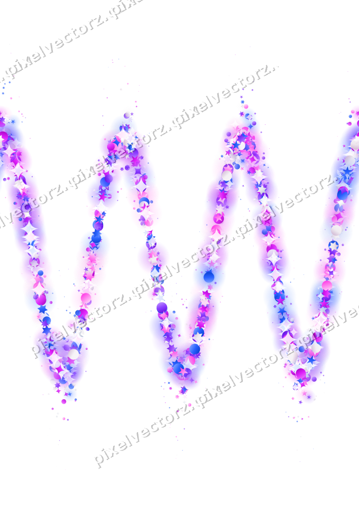 Nahtlose Glitzerwelle aus Sternen und Funken auf transparentem Grund