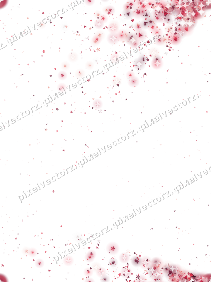 Nahtloser Glitzerfächer aus Sternen und Blüten auf transparentem Grund