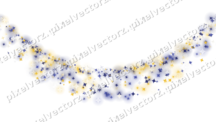 Nahtlose Glitzergirlande aus Funken auf transparentem Grund
