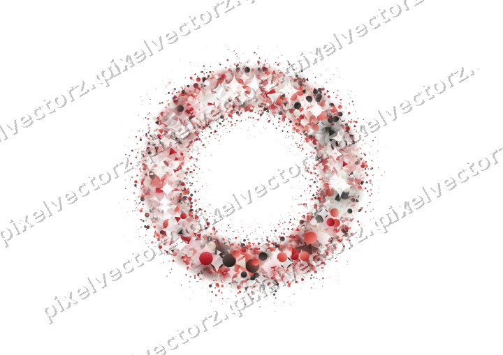 Nahtloser Glitzerkranz in Rot auf transparentem Grund