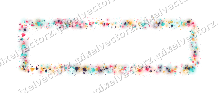 Nahtloser Glitzerrahmen in Rosa und Bernstein auf transparentem Grund