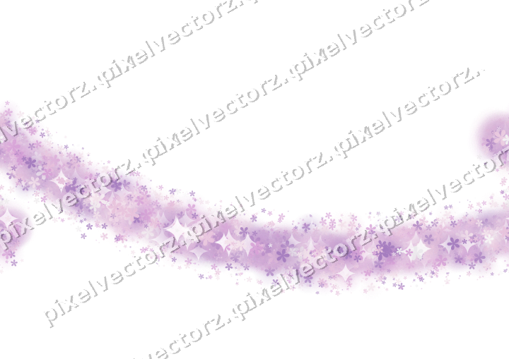 Nahtloser Glitzerbogen aus Blüten in Magenta auf transparentem Grund