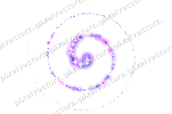 Nahtlose Glitzerspirale aus Konfetti auf transparentem Grund