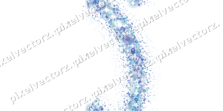 Nahtloser Glitzerbogen aus Sternen und Ringen auf transparentem Grund