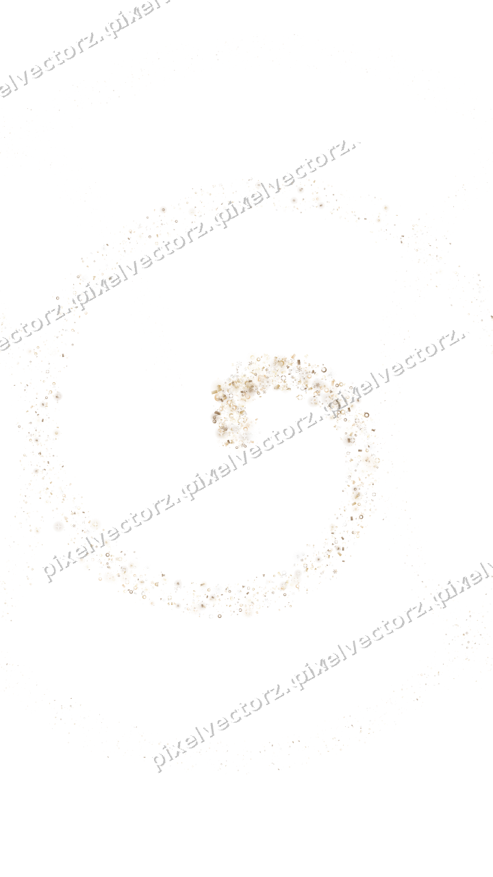 Nahtlose Glitzerspirale in Bernstein auf transparentem Grund