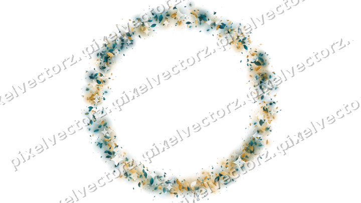 Nahtloser Glitzerkranz aus Tropfen auf transparentem Grund