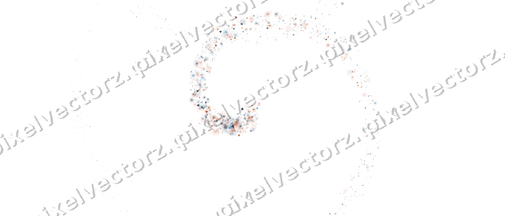 Nahtlose Glitzerspirale in Orange und Türkis auf transparentem Grund