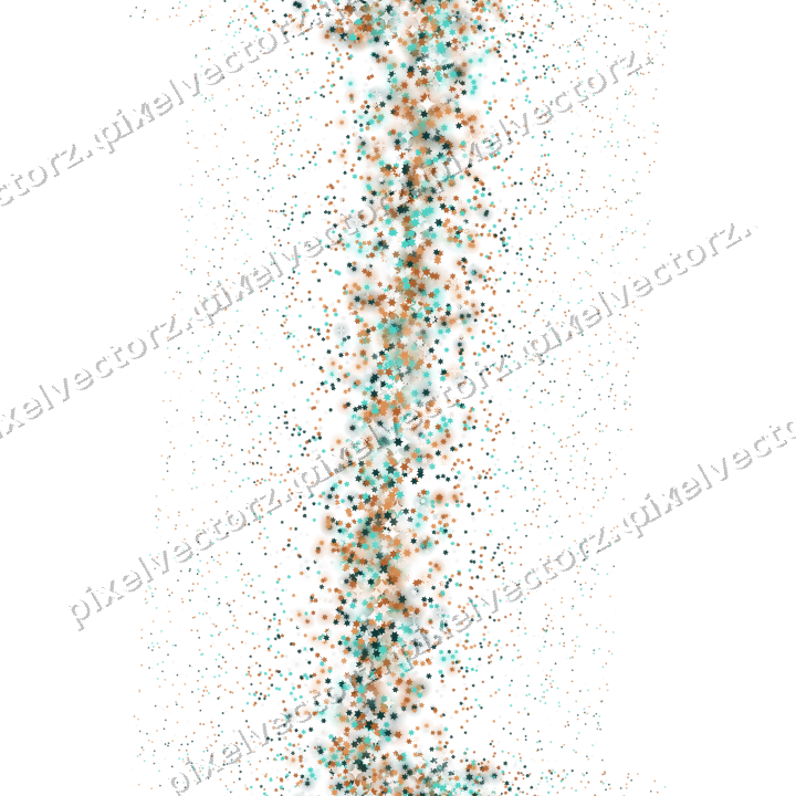 Nahtloses Glitzerband aus Sternen in Orange auf transparentem Grund
