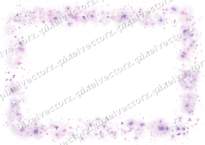 Nahtloser Glitzerrahmen in Magenta und Violett auf transparentem Grund