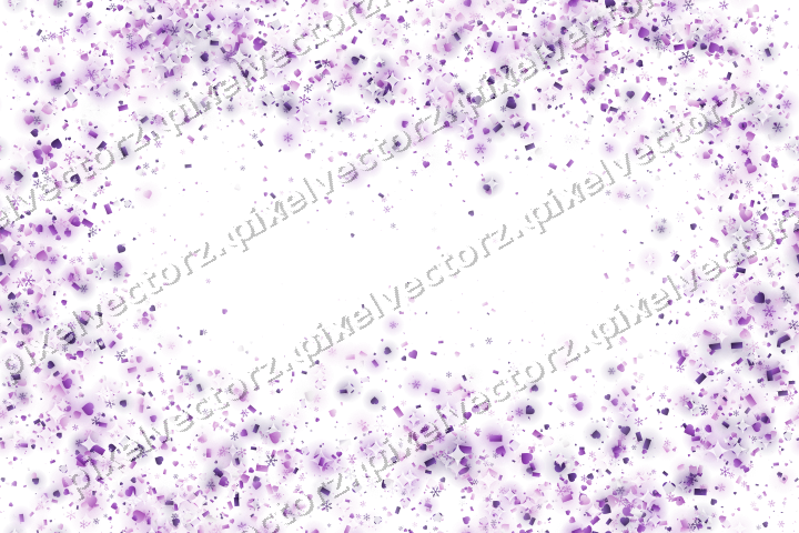 Nahtloser Glitzerkranz in Violett auf transparentem Grund