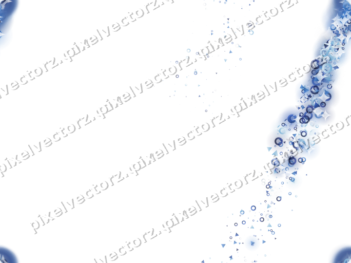 Nahtloser Sternenschweif in Blau und Türkis auf transparentem Grund