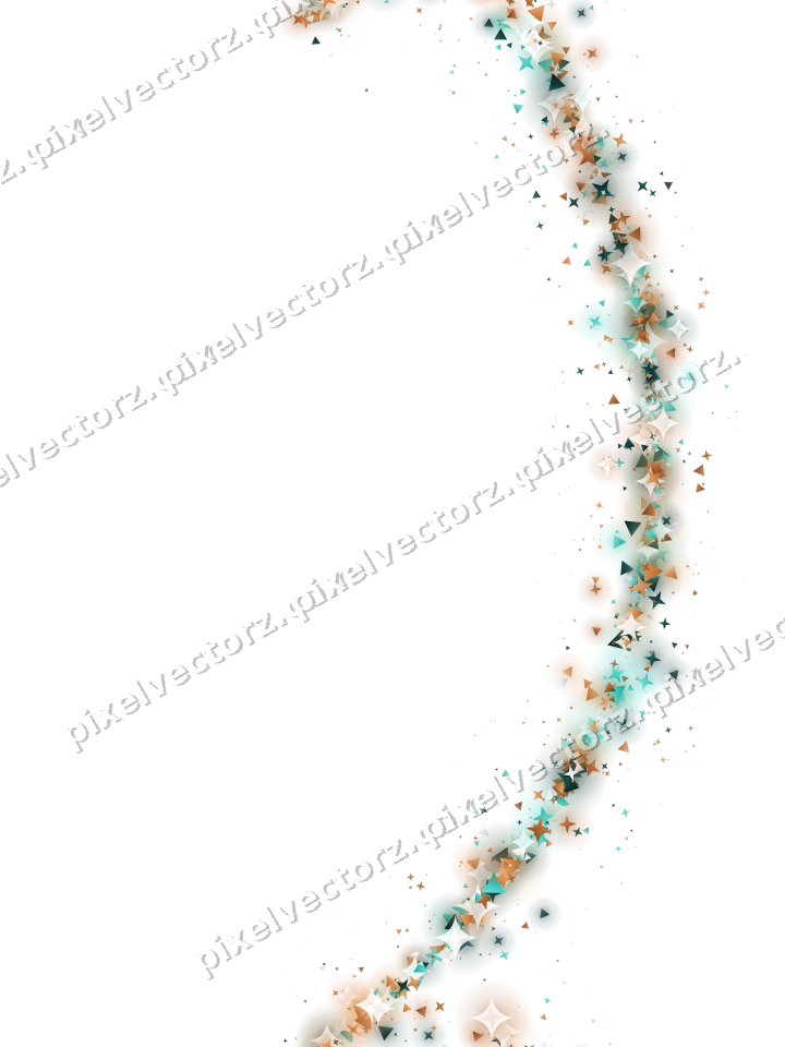 Nahtloser Glitzerbogen in Orange und Petrol auf transparentem Grund