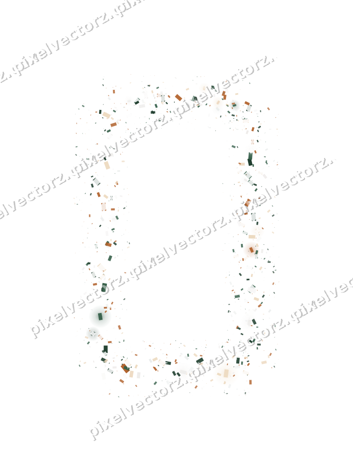 Nahtloser Glitzerrahmen aus Konfetti auf transparentem Grund
