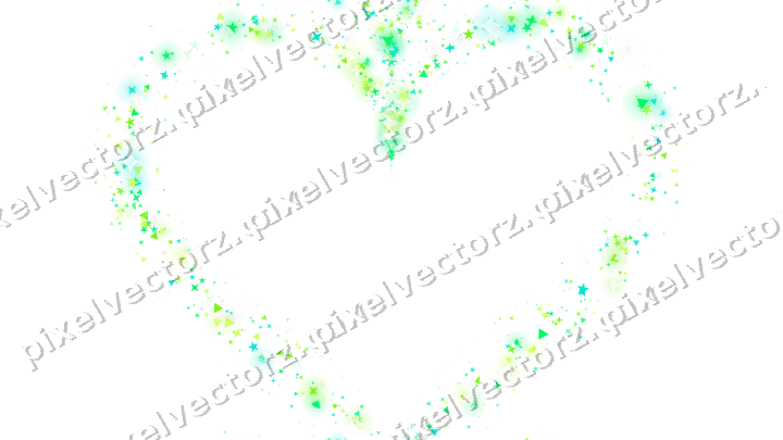 Nahtloses Glitzerherz in Grün und Limette auf transparentem Grund