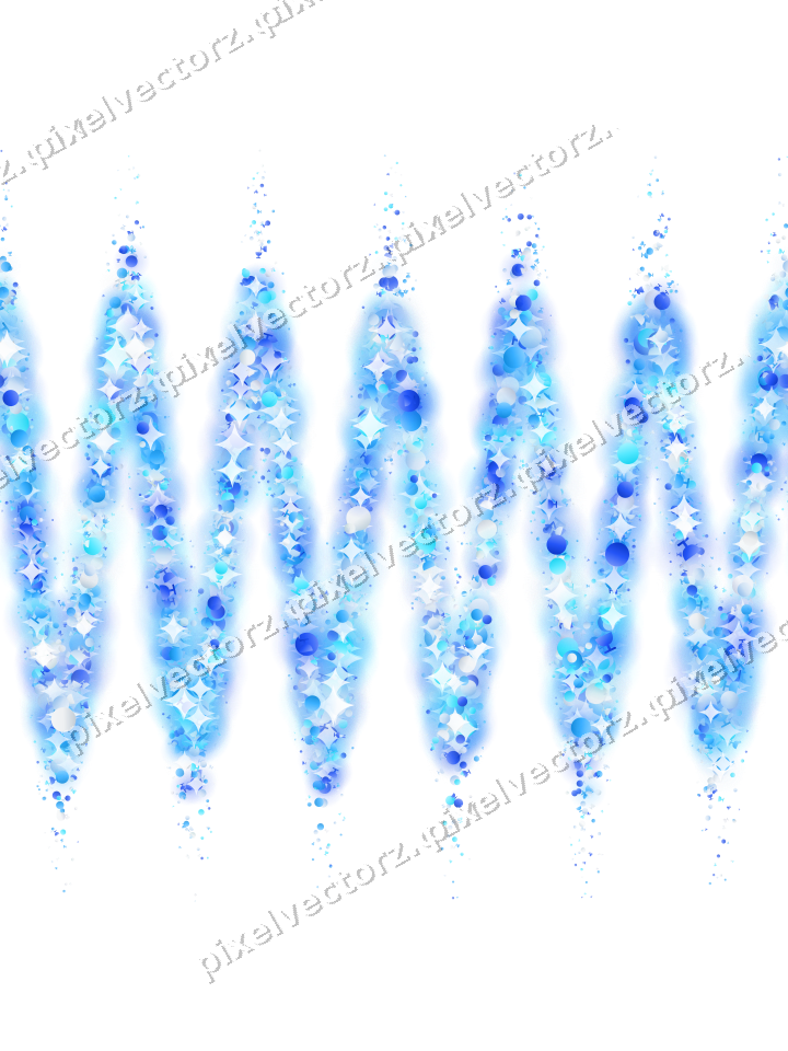 Nahtlose Glitzerwelle in Türkis und Blau auf transparentem Grund