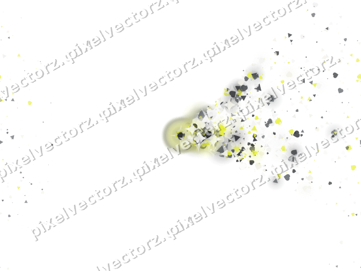 Nahtloser Glitzerfächer in Gelb und Grau auf transparentem Grund