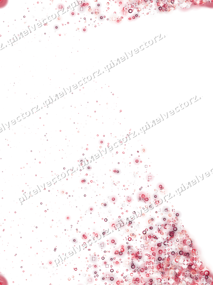 Nahtloser Glitzerfächer aus Ringen in Rosa auf transparentem Grund