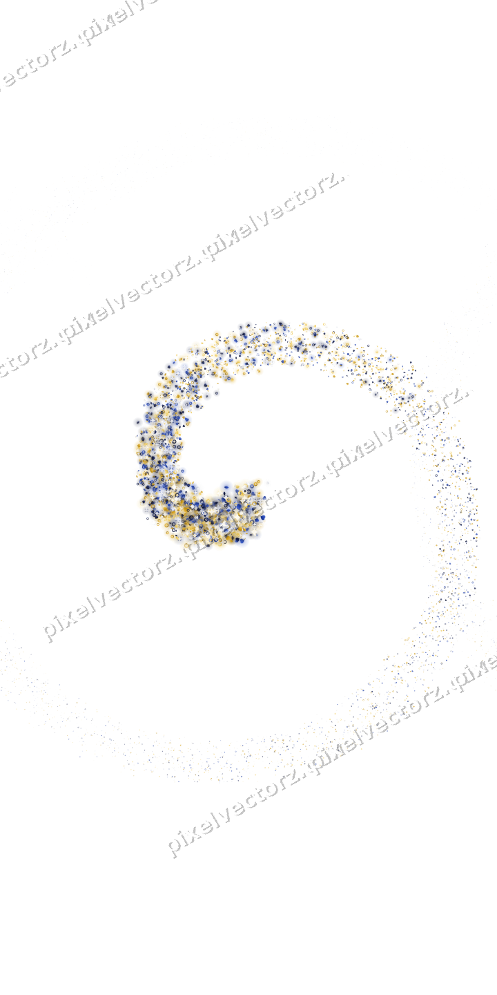Nahtlose Glitzerspirale aus Herzen und Tropfen auf transparentem Grund
