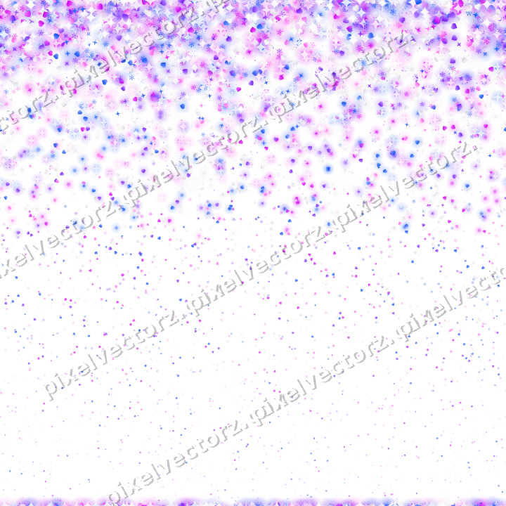 Nahtloser Glitzerregen in Violett und Blau auf transparentem Grund
