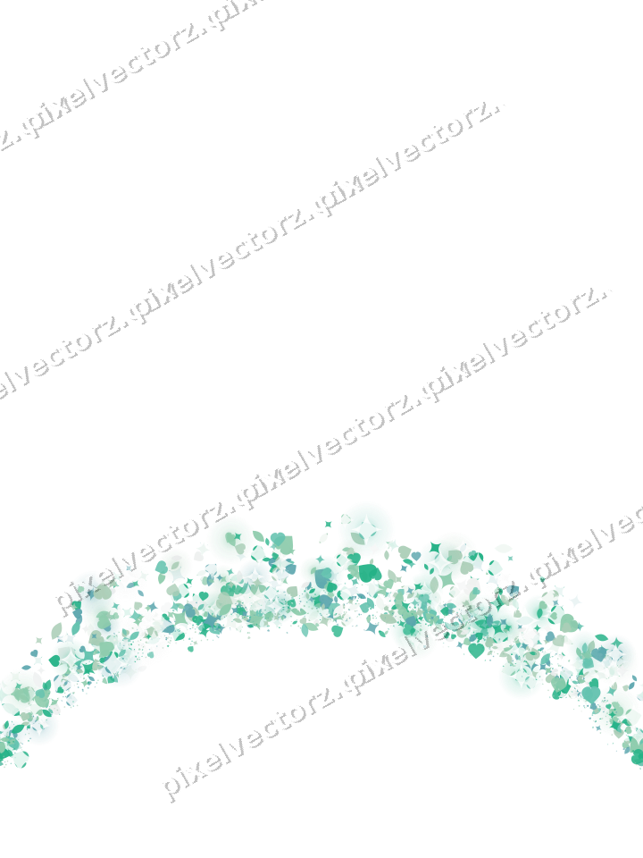 Nahtlose Glitzergirlande aus Funken und Herzen auf transparentem Grund