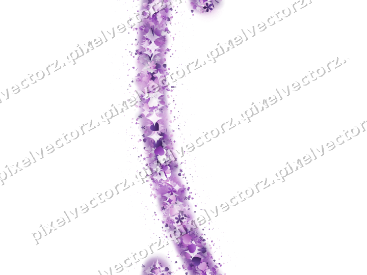 Nahtloser Glitzerbogen aus Funken und Herzen auf transparentem Grund