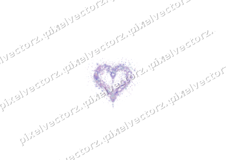Nahtloses Glitzerherz aus Blüten in Violett auf transparentem Grund