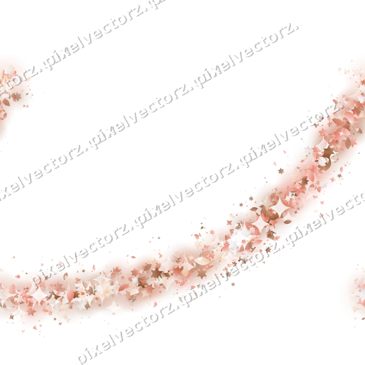 Nahtloser Glitzerbogen aus Sternen und Funken auf transparentem Grund