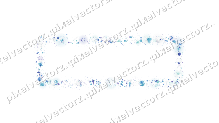 Nahtloser Glitzerrahmen in Blau und Türkis auf transparentem Grund