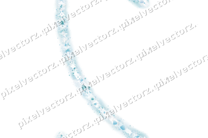 Nahtloser Glitzerbogen aus Herzen in Türkis auf transparentem Grund