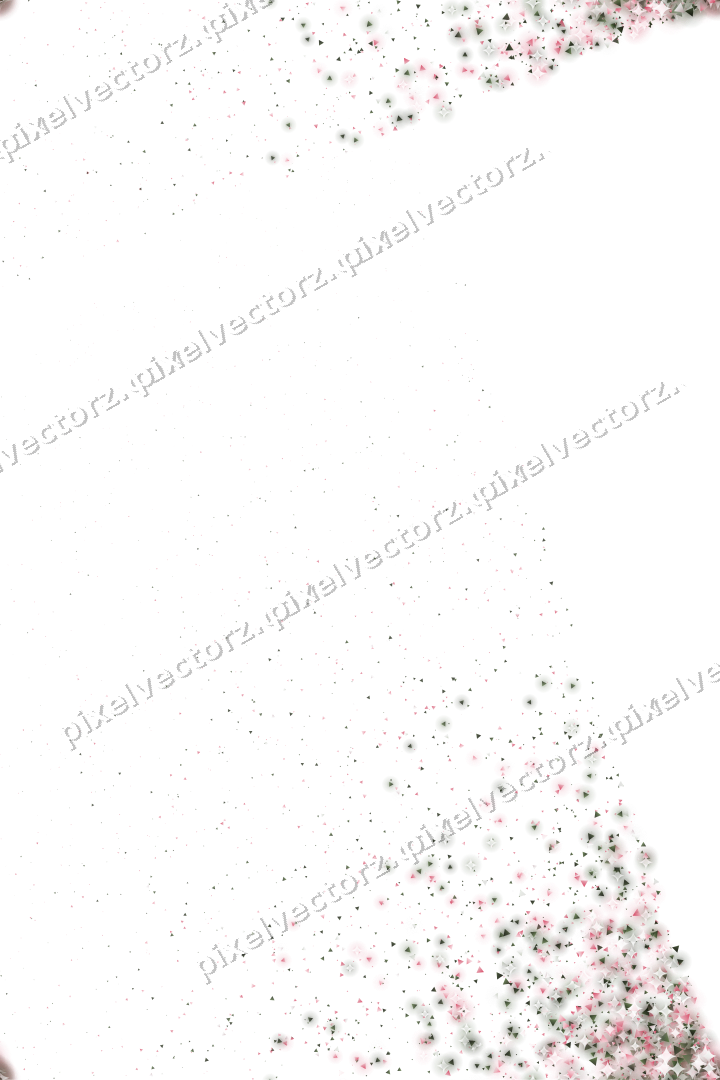 Nahtloser Glitzerfächer aus Dreiecken in Rosa auf transparentem Grund