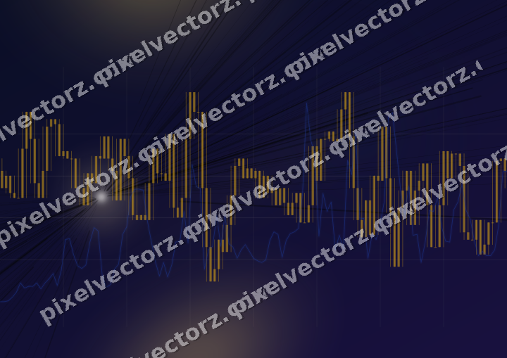 Leuchtender Neon Diagramm Hintergrund in Bernstein und Blau
