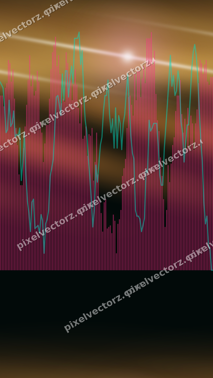 Nahtloser Neon Diagramm Hintergrund in Rosa und Orange