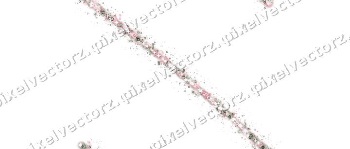 Nahtloser Glitzerbogen aus Ringen in Rosa auf transparentem Grund