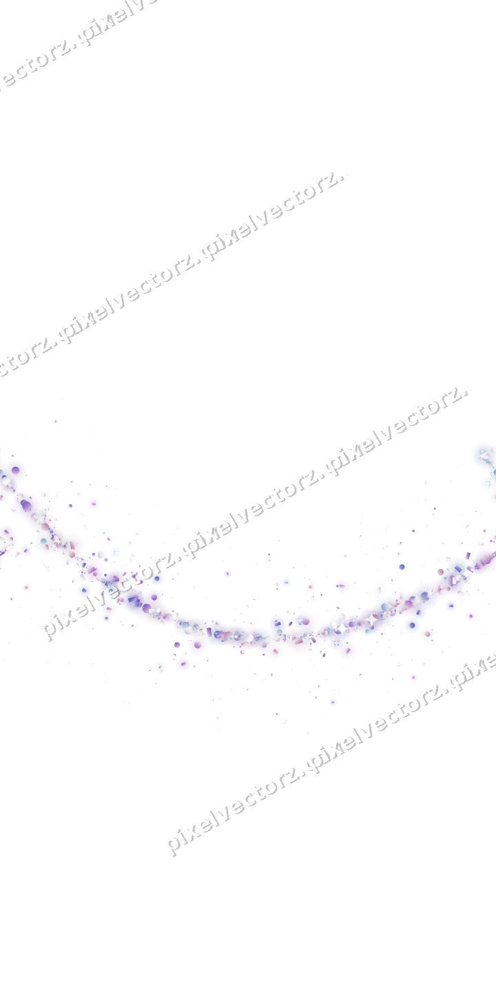 Nahtloser Glitzerbogen in Violett und Blau auf transparentem Grund