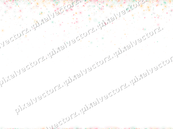Nahtloser Glitzerregen aus Blüten und Tropfen auf transparentem Grund