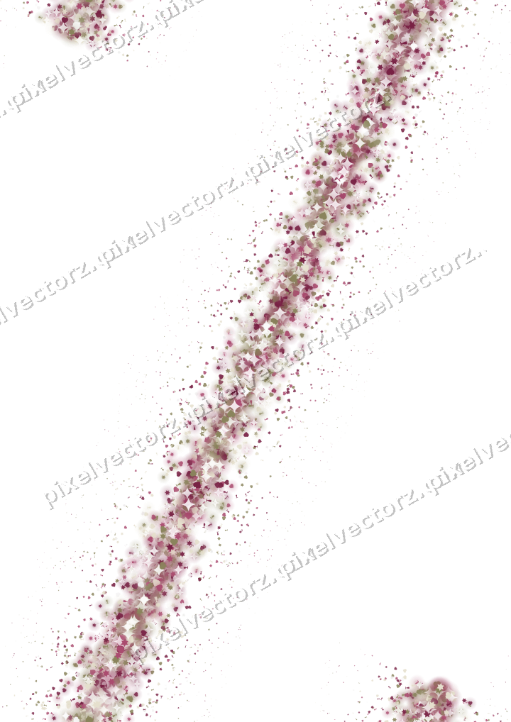 Nahtloses Glitzerband aus Sternen und Herzen auf transparentem Grund