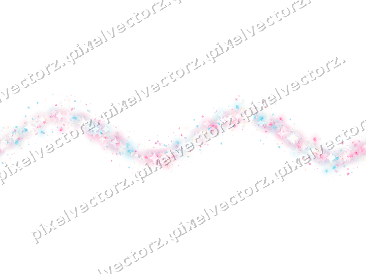 Nahtlose Glitzerwelle aus Sternen und Rauten auf transparentem Grund