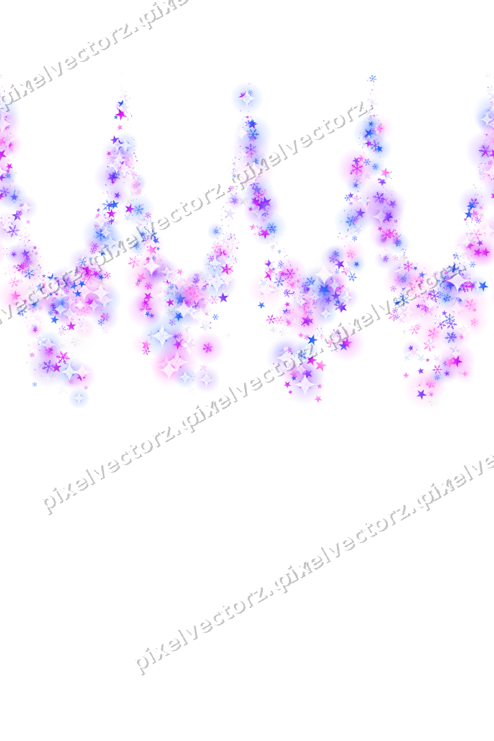 Nahtlose Glitzergirlande in Violett und Blau auf transparentem Grund