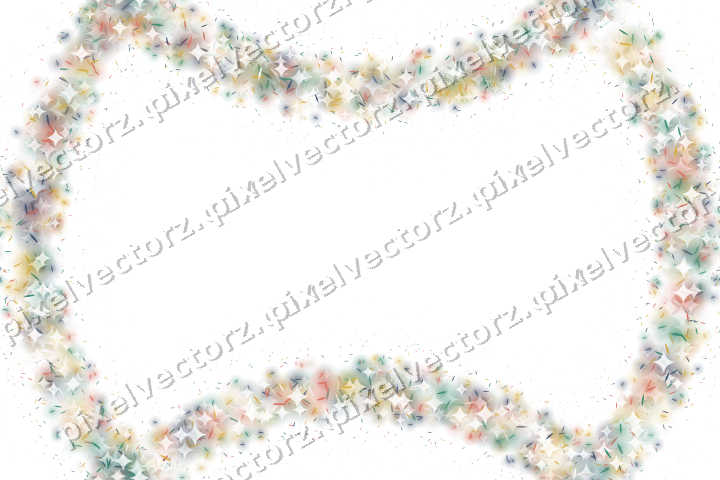 Nahtloser Glitzerkranz aus Splittern auf transparentem Grund