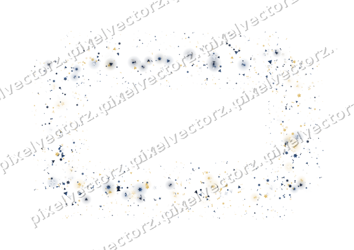Nahtloser Glitzerrahmen in Dunkelblau auf transparentem Grund